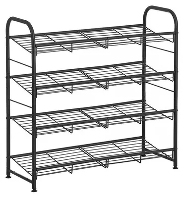 Obrázek produktu pro Botník – kovový – 6 polic – ocel – černý – 68,5 x 27,5 x 65 cm