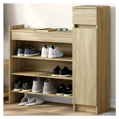 Produktbild von Schuhschrank Sonoma-Eiche 100,5x28x100 cm Holzwerkstoff