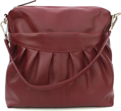Obrázek produktu pro Eastern Counties Leather - Dámská kabelka "Leona", nabíraná, kůže EL429 (jedna velikost) (vínově červená)