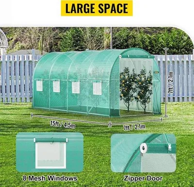 Productafbeelding van Tunnelkas met verzinkt frame en waterdichte folie - 3x2 meter