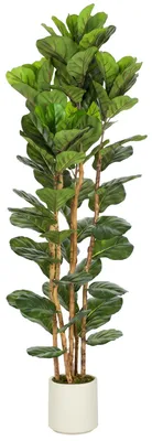 Produktbild von HOMCOM Künstlicher Geigenfeigenbaum 180 cm Kunstpflanze mit 91 Blättern
