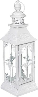 Produktbild von Laterne CHALET weiß shabby chic H40cm - KLEIN