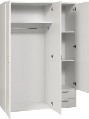 Produktbild von Kleiderschrank, weiß, 120x177x52cm