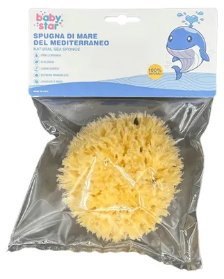 Produktbild von Naturschwamm 12 cm hypoallergen für empfindliche Haut von Babys und Erwachsenen