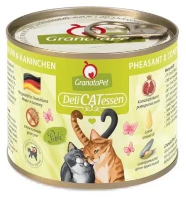 Obrázok produktu pre Granatapet DeliCATessen Bažant a Králik - mokrá strava pre mačky - 200 g