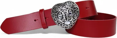 Produktbild von Ledergürtel Damen Echtleder 4 cm, Herz-Schnalle Strass funkelnd, FRONHOFER