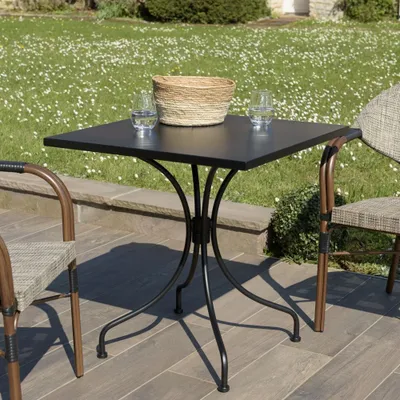 Image de VIANNEY - Table de jardin carrée 2 personnes 70x70cm
