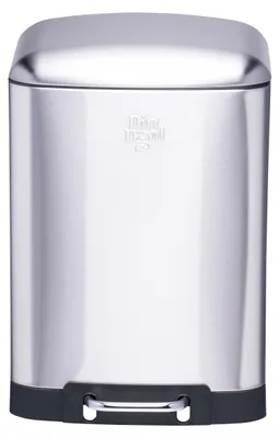 Immagine prodotto di Cestino a pedale Dirt Devil 12L - Cestino da cucina con chiusura ammortizzata - Cestino in acciaio inox - Cestino interno rimovibile - 27,5 x 25,5 x 40,2 CM - Argento