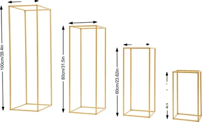 Immagine prodotto di Espositore per fiori, design geometrico, diverse altezze, oro