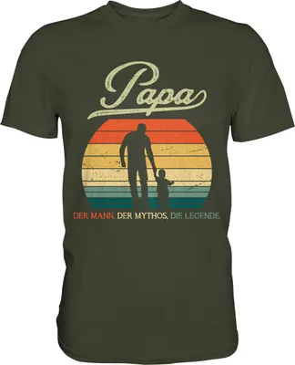 Produktbild von Papa Sohn Vatertag Geschenk Vater T-Shirt – Urban Khaki / S