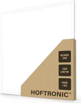 Produktbild von hoftronic LED-Panel 62x62 cm 36 W 4320 lm 4000 K Weiß UGR22 flimmerfrei