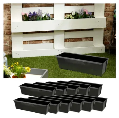 Produktbild von Pflanzkästen für Europaletten, 12er Set aus Kunststoff, Breite 38 cm
