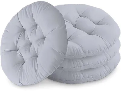 Productafbeelding van Unyqoos® Set van 4 comfortabele stoelkussens, 40 x 40 cm, polyestervezels – geschikt voor binnen en buiten, ademende zitkussens