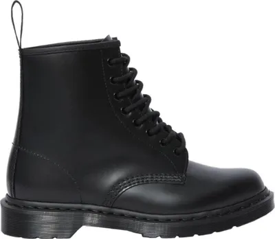 A black Dr. Martens boot shown from the side against a white background.
