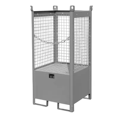 Produktbild von Bauer Fass-Stapelpalette FSP-1 D, Drahtgitterwände, Mausgrau