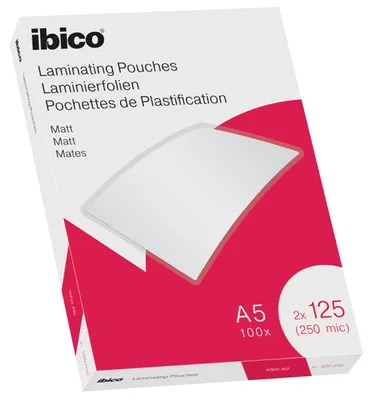 Zdjęcie produktu dla Ibico 627322, Matowy, Przezroczysty, A5, 154 mm, 216 mm, 100 szt.