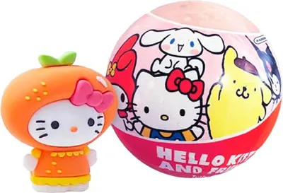 Immagine prodotto di 1 x Hello Kitty and Friends - minifigure in capsula - Tutty Frutty (palla a sorpresa), circa 65 mm