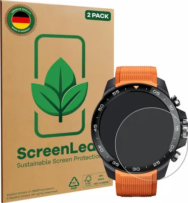 Produktbild von 2x ScreenLeaf Schutzfolie für Xiaomi Mibro GS Explorer S nachhaltiger Displayschutz Display Schutz Folie Klar Transparent