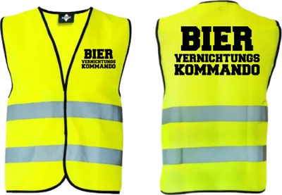 Produktbild von Bier vernichtungs Kommando Warnwesten Sicherheitswesten Gelb XL