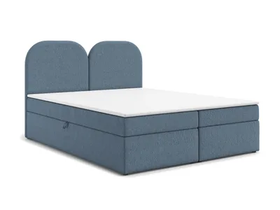 Productafbeelding van AX LIVING Migwell boxspringbed, 140x200, blauw, met bedopslag en hoofdeinde