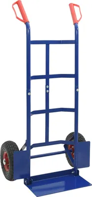 Zdjęcie produktu dla vidaXL Rozsuwany wózek ręczny Niebieski i czerwony 57 x 46 x 113 cm Stal