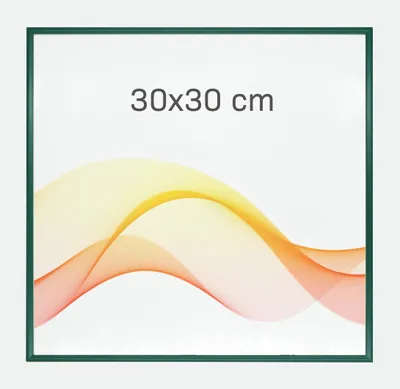 Produktbild von RAWWEST.BIS Alu Bilderrahmen 30x30 cm Schnelle Montage Kunstglas Plexi Rahmen für Bilder und Poster, Grün