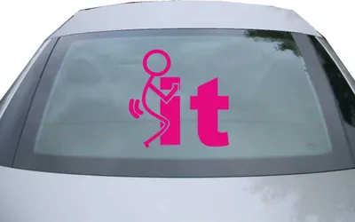 Produktbild von Indigos UG - Aufkleber Heckscheibe & Motorklappe DE2108 - pink - 600x591 mm - Fuck It - Auto Scheiben Fenster Heckklappe Tuning Racing JDM - Die cut