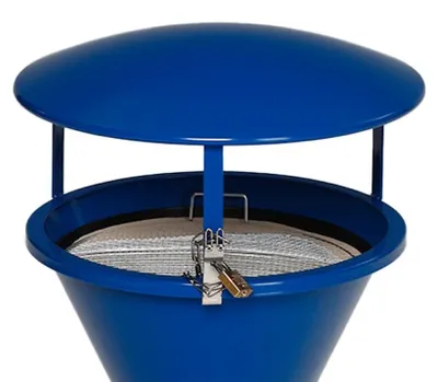 Produktbild von Dach für klassischen Standascher | HxBxT 23x44x44cm | Stahlblech | Blau