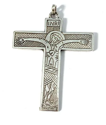 Kreuz, Neokatechumenaler Weg, Metall, silber, 68x56 mm