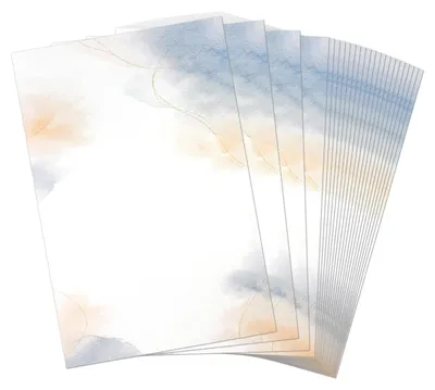 Productafbeelding van A5 Briefpapier met Marmor Motief, 50 Vellen Blanko