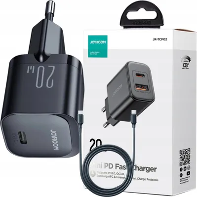 Image de Joyroom Jr-Tcf02 Usb-C Pd 20W Chargeur + Câble Usb-C - Noir