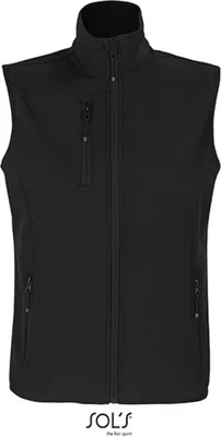 Image de SOLs 03826 | WomenŽs Falcon Zipped Bodywarmer Softshell pour femme - Couleur : Black - Taille : XXL