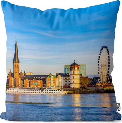 Produktbild von VOID Düsseldorfer Altstadt  Kissenbezug Kissenhülle Deko Polyester Dekoration Garten Dekokissen