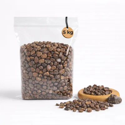 Produktbild von Bunte Deko-Steine 5 KG Glas-Vasen Streudeko Ø 5-8 mm kaffee