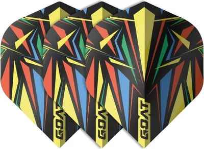 Produktbild von GOAT - Athlete No2 Flights, Gelb, 100 Mikron, 3 Dartflights, Standardflights