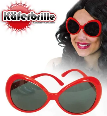 Produktbild von Käfer-​Brille, rot, Sonnenbrille