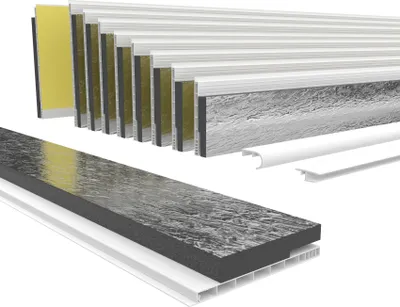 Produktbild von HEXIM PVC Rollladenkastendeckel mit Dämmung Länge: 1000 - 2000mm, Breite: 120 - 320mm, Revisionsklappe Rolladendeckel Rollladen abdeckung Deckel Klappe (140mm x 2 Meter)