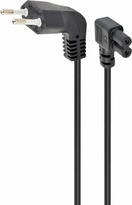 Image de gembird Netzkabel (C7), Winkelstecker, 1 m