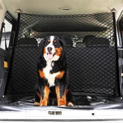 Produktbild von Famanu Autosicherheitsnetz für Hunde - Trennbarriere aus Oxford-Gewebe - 120 x 85 cm