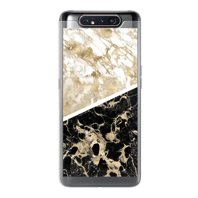 Produktbild von MuchoWow® Handyhülle Schutzhülle Hülle für Samsung Galaxy A80 Marmor - Schwarz und Gold - Schick Silikon Softcase Handy Hülle - Schutzdeckel