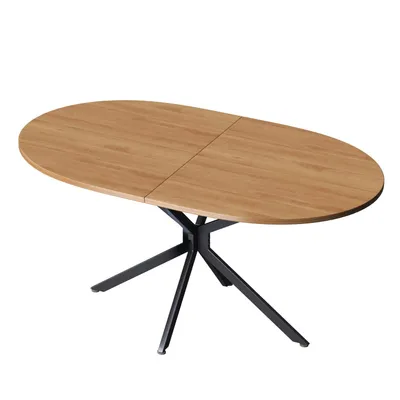 Obrázok produktu pre Jedálenský stôl, L120*Š80*V75,5cm, moderný jedálenský stôl, stabilný jedálenský stôl, kovové nohy, oválny jedálenský stôl, jedálenský stôl pre 4-6 osôb, moderný jednoduchý jedálenský stôl