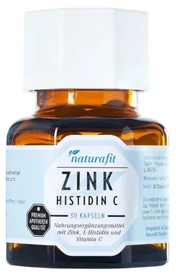 Produktbild von naturafit Zink Histidin C Kapseln, 30 St. Kapseln