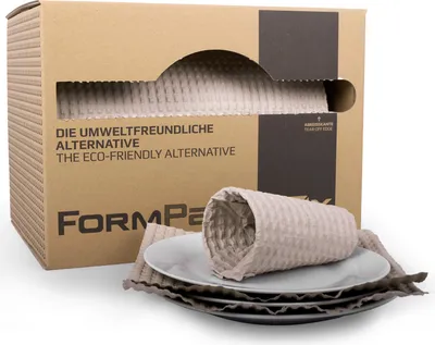 Produktbild von 10 x FORMPack Box Noppenpapier Luftpolsterpappe Packpapier Spenderbox 55 m 125 g/m2