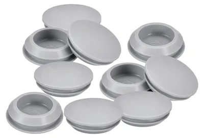 Silikonstopfen 18 Stück, rund, für Löcher 22-24 mm, grau