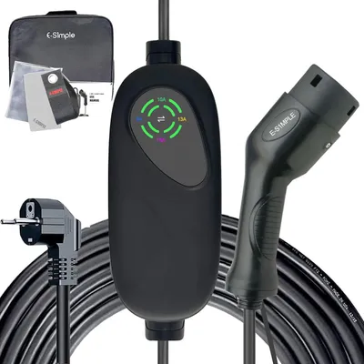 Obrázek produktu pro EV-nabíječka – Elektrická nabíječka pro automobily – Nabíjecí adaptér – Nabíječka – Nabíječka typu Schuko – Nastavitelný nabíjecí proud