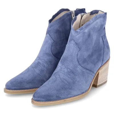 Produktbild von Paul Green Damen Western-Stiefeletten Blau Rauleder Größe: 51/2