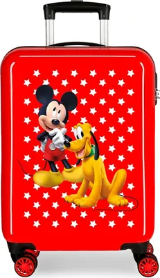 Produktbild von Mickey und Pluto roter ABS-Trolley