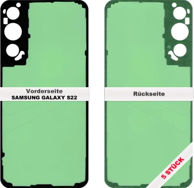 Produktbild von 5x Samsung Galaxy S22 Akkudeckel Klebefolie Kleber Backcover Adhesive Rahmen Batterie Glue