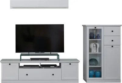 Produktbild von trendteam Wohnen Wohnwand BrandsonBaxter Weiß Nachbildung 273 x 180 x 41 cm
