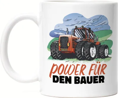 Produktbild von Power Für Den Bauer Tasse Geschenkidee Bauern Bauernhof Fans Farmer Landwirtschaft Traktor Trecker